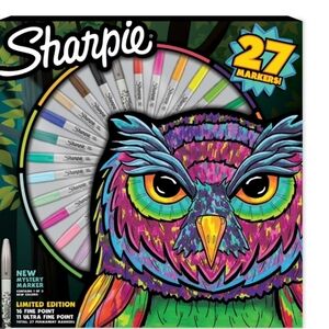 New In Box Sharpie Limited Edition 27 Colors Marker Set Owl